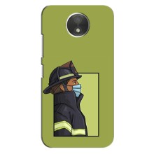 Силиконовый бампер (Работники) на Motorola Moto C (XT1750) – Пожарник