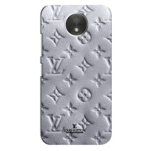 Текстурный Чехол Louis Vuitton для Мото С (Белый ЛВ)