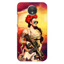 ЗСУ Чохли (TPU) для Motorola Moto C (XT1750) (Жінка солдат)