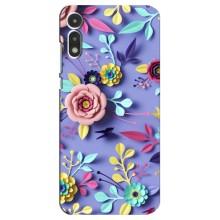 Чохли з квітами для Motorola MOTO E 2020 (VPrint) (Дизайн квітів)