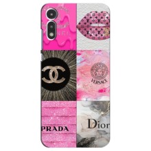 Чехол (Dior, Prada, YSL, Chanel) для Motorola MOTO E 2020 (Модница)