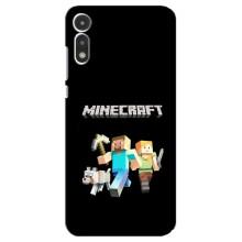 Чохол Майнкрафт на Motorola MOTO E 2020 (AlphaPrint) Minecraft – герої Minecraft