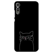Чохол з малюнком кіт на Motorola MOTO E 2020 (Байдужий кіт)