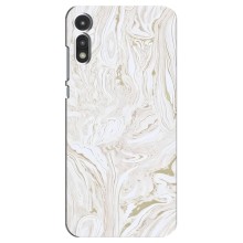 Мраморный чехол на Motorola MOTO E 2020 (VPrint) (Белый мрамор)