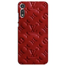 Текстурный Чехол Louis Vuitton для Мото Е (2020) (Красный ЛВ)