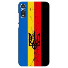 Украинские Чехлы для Motorola MOTO E 2020 с картинкой УПА (AlphaPrint) (Прапор УПА)