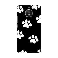 Бампер для Motorola Moto E Plus (XT1771) с картинкой "Песики" (Следы собак)