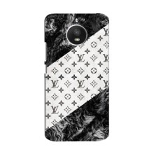 Чохол Стиль Louis Vuitton на Motorola MOTO E Plus (XT1771) (LV на білому)