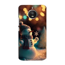 Чехлы на Новый Год Motorola MOTO E (XT1762) – Снеговик праздничный