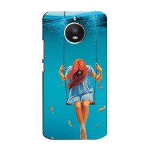 Чехол Стильные девушки на Motorola Moto E (XT1762) (Девушка на качели)