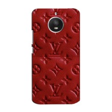 Текстурный Чехол Louis Vuitton для Мото Е – Красный ЛВ