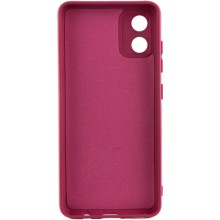 Чехол TPU GETMAN Liquid Silk Full Camera для Motorola Moto E13 – Бордовый