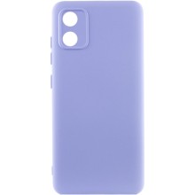 Чохол TPU GETMAN Liquid Silk Full Camera для Motorola Moto E13 – Бузковий