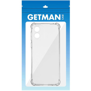 TPU чохол GETMAN Ease logo посилені кути Full Camera для Motorola Moto E13 – Прозорий