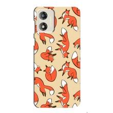 Чехлы с картинкой Лисички для Motorola MOTO E13 (VPrint) (Лисички)