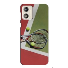 Чохли з прінтом Спортивна тематика для Motorola MOTO E13 – Ракетки теніс