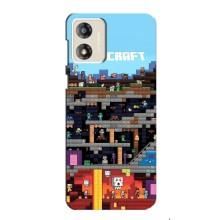 Чехол Майнкрафт на Motorola MOTO E13 (AlphaPrint) Minecraft (фон Minecraft)