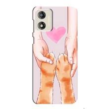 Чехол на Мото Е13 с Котами (VPrint) (Любовь к котикам)
