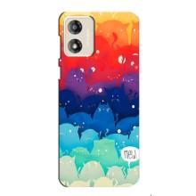 Чехол на Мото Е13 с Котами (VPrint) (Mew)