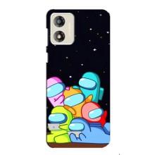 Чехол Амонг Ас для Motorola MOTO E13 (AlphaPrint) (Скины в космосе)