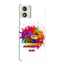 Чехол Амонг Ас для Motorola MOTO E13 (AlphaPrint) (Яркий АмонгАс)