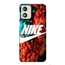 Чехол для Motorola MOTO E13 - с принтом Найк (AlphaPrint) (Дымчатый найк)