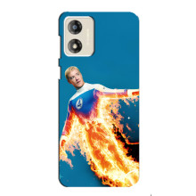 Чехол с принтом Фантастическая четверка для Motorola MOTO E13 – Человек-Факел