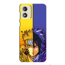 Купить Чехлы на телефон с принтом Anime для Моторола Мото Е13 (Naruto Vs Sasuke)