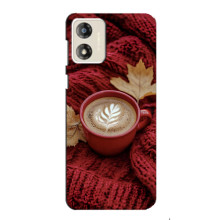 Чехол с уникальным дизайном «Осень с кофе» для Motorola MOTO E13 – Кофе на пледе
