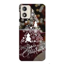 Рождественские Чехлы для Motorola MOTO E13 (VPrint) (Елочка узорная)