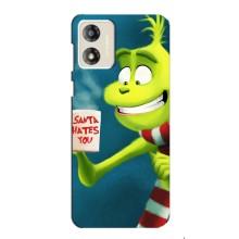 Рождественские Чехлы для Motorola MOTO E13 (VPrint) (Зеленый Гринч)