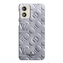 Текстурный Чехол Louis Vuitton для Моторола Мото Е13 (Белый ЛВ)