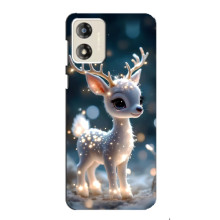 Яркий чехол для Motorola MOTO E13 с Зимними Оленятами – Блистающий оленёнок