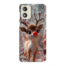 Яркий чехол для Motorola MOTO E13 с Зимними Оленятами