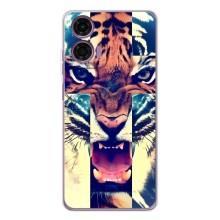 Чохли з зображенням різних тварин на Motorola Moto E14 (Яскравий Тигр)