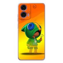 Чехол Бравл Старс для Motorola Moto E14 – LEON в кофте