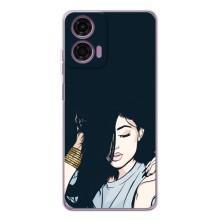Чохол з друком для Motorola Moto E14 - (Мода) (AlphaPrint) (Гарна дівчина)