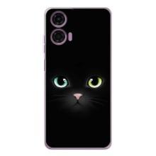 Чехол на тематику: Коты для Motorola Moto E14 (Черный Котик)