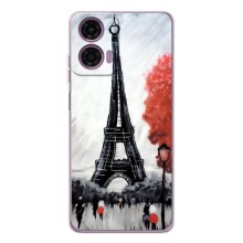 Чохол Ейфелева Вежа Motorola Moto E14 - (AlphaPrint) (Вежа в Парижі)