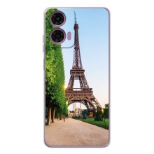 Чохол Ейфелева Вежа Motorola Moto E14 - (AlphaPrint) (Дорога до Парижу)