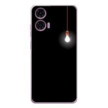 Чохол з картинками на чорному фоні для Motorola Moto E14 – Лампочка