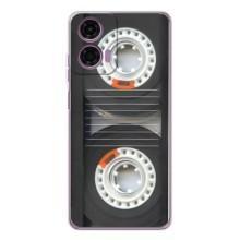 Чехол с Прикольным принтом на Motorola Moto E14 (Кассета магнитофона)