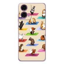Чехол с Прикольным принтом на Motorola Moto E14 (Ёга свинок)