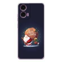 Чехол Санта Клаус для Motorola Moto E14 (Подарки от Санты)