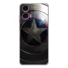 Чехол с Щитом Капитана Америки на Motorola Moto E14 – Ретро Щит Капитана