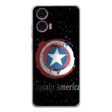 Чехол с Щитом Капитана Америки на Motorola Moto E14 – Щит Капитана