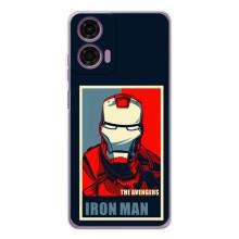 Чехол Супергерой Железный человек на Motorola Moto E14 – Art Iron man
