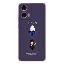 Чохли Венсдей на Motorola Moto E14 Уенсдей (AlphaPrint) (Венздей і подруга)