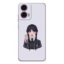 Чохли Венсдей на Motorola Moto E14 Уенсдей (AlphaPrint) (Венздей і Річ)
