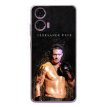 Чехол с картинкой Александр Усик для Motorola Moto E14 – Чемпион Усик